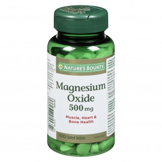 Nature's Bounty Magnesium Oxide, 500mg - 100 Coated Tablets